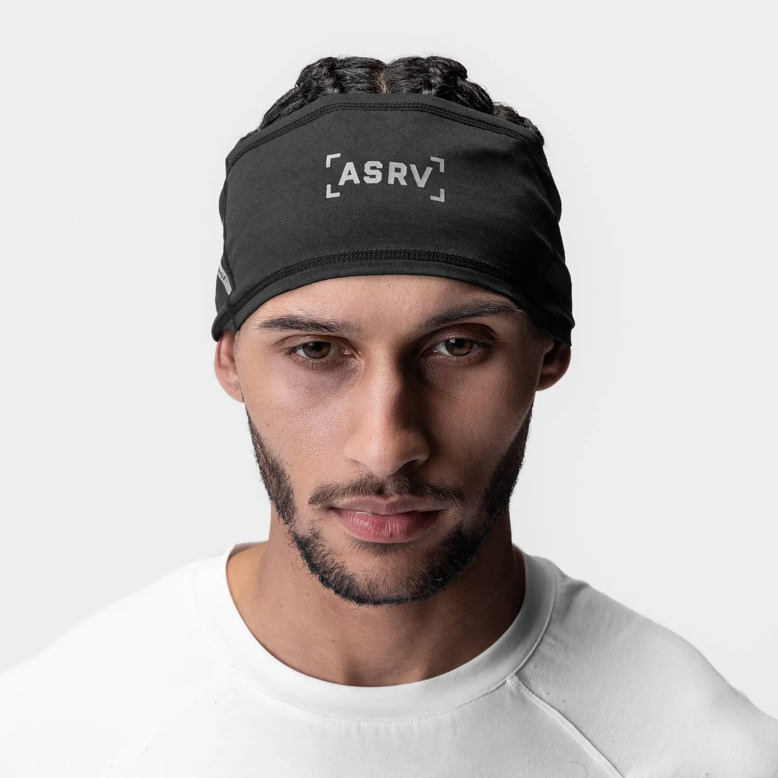 0629. ASRV x Outlast® Phase Change Headband - Black "Reflective ASRV"