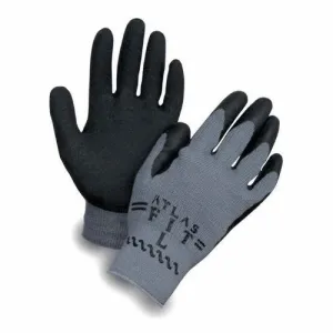 (12 Pairs) Showa's Best Atlas Fit 320 Black Latex Coated Palm Gloves