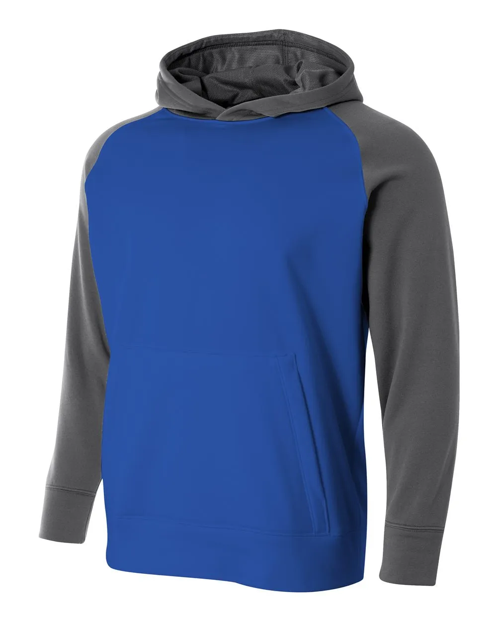 A4 Youth Color Block Tech Fleece Hoodie