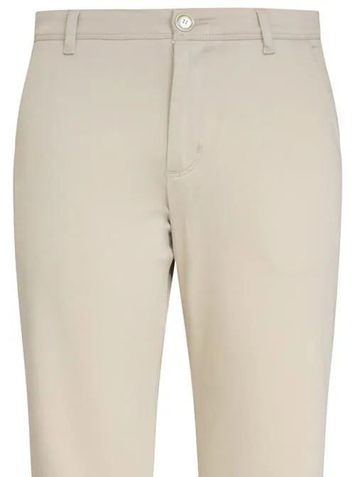 Beige Stretch Cotton Chino Trouser