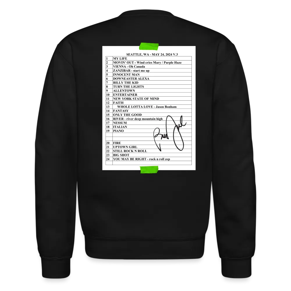 Billy Joel "5-24-24 Seattle Set List" Crewneck  Online Exclusive