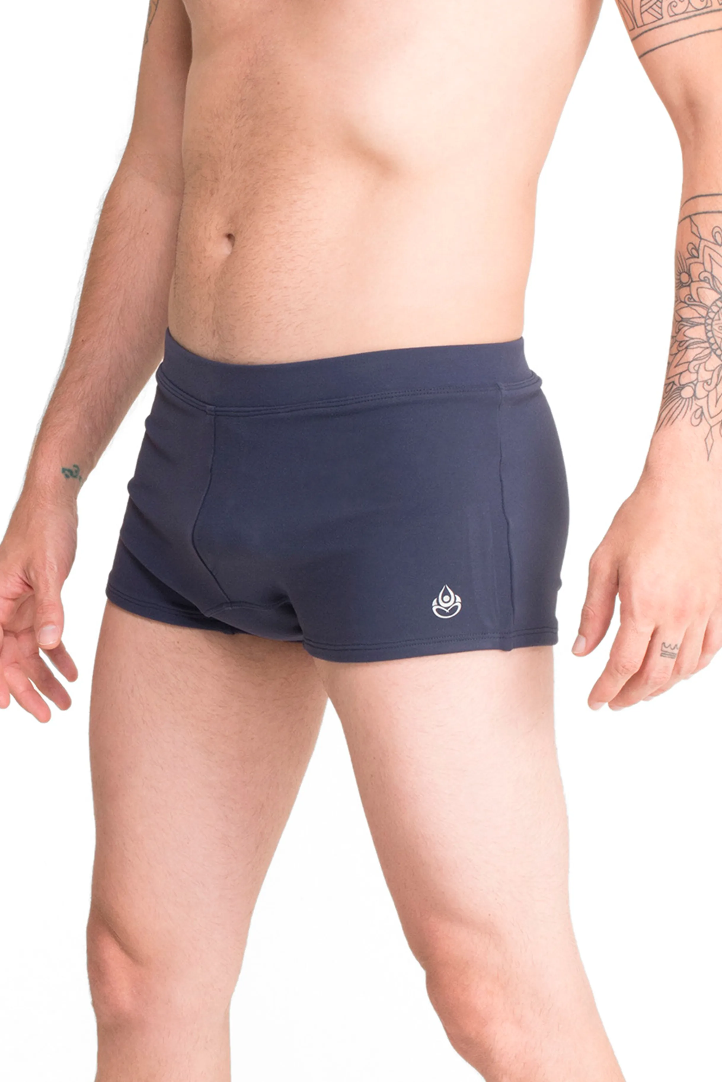 Brazilian Style Trunks, Navy Blue Cool form Light