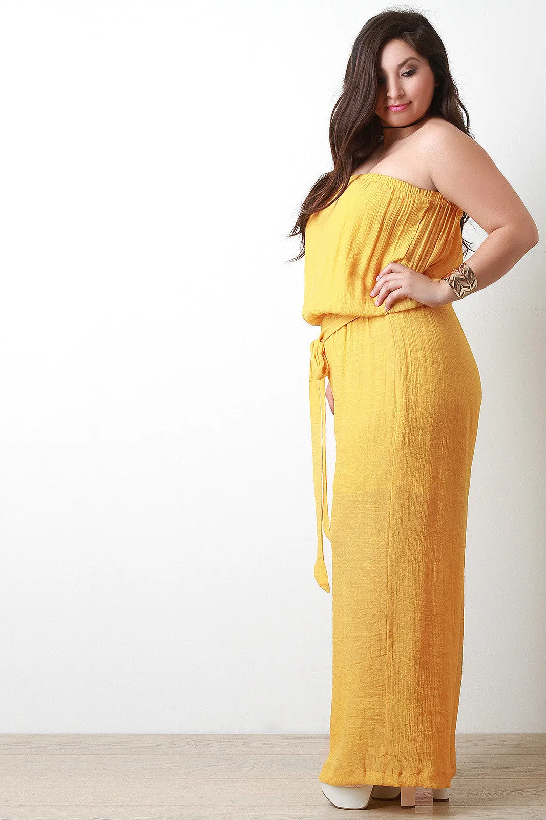 Breezy Strapless Wide Leg Jumpsuit