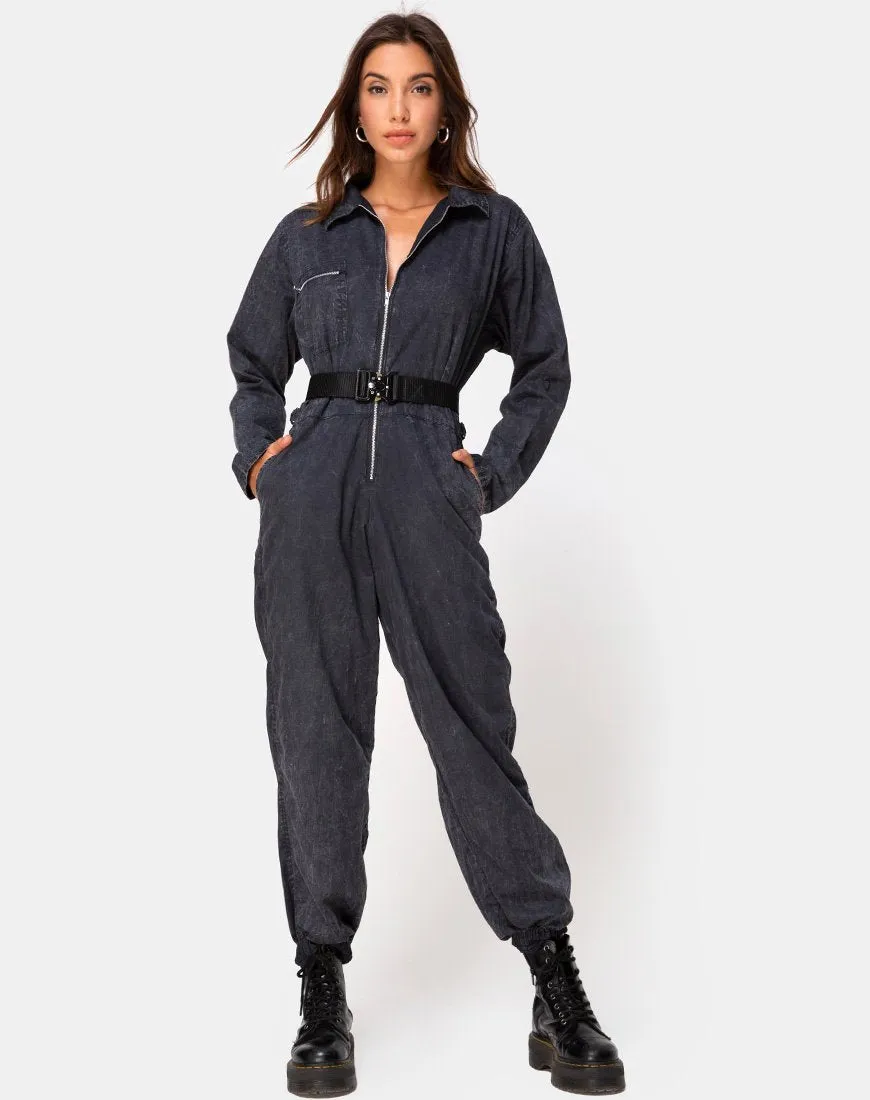 Brody Boiler Suit in Black