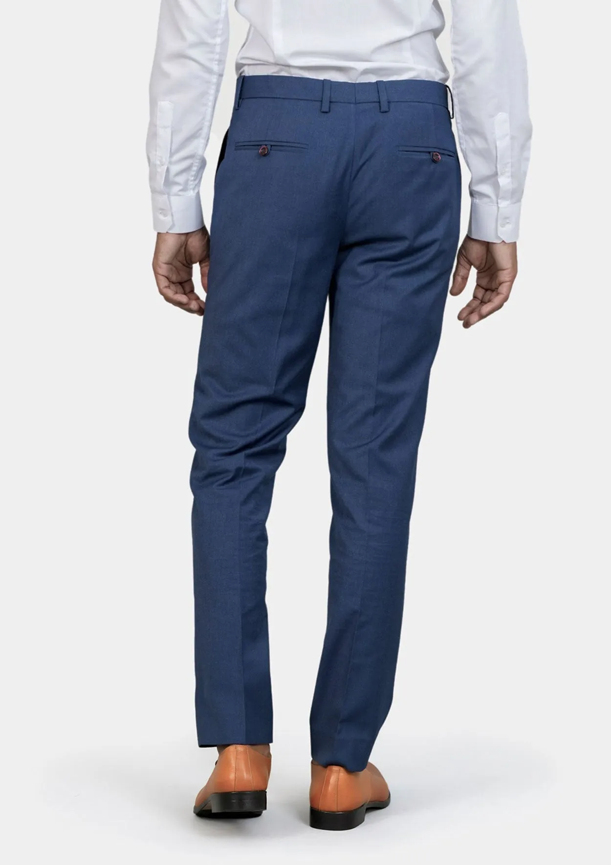 Deep Blue Crosshatch Pants