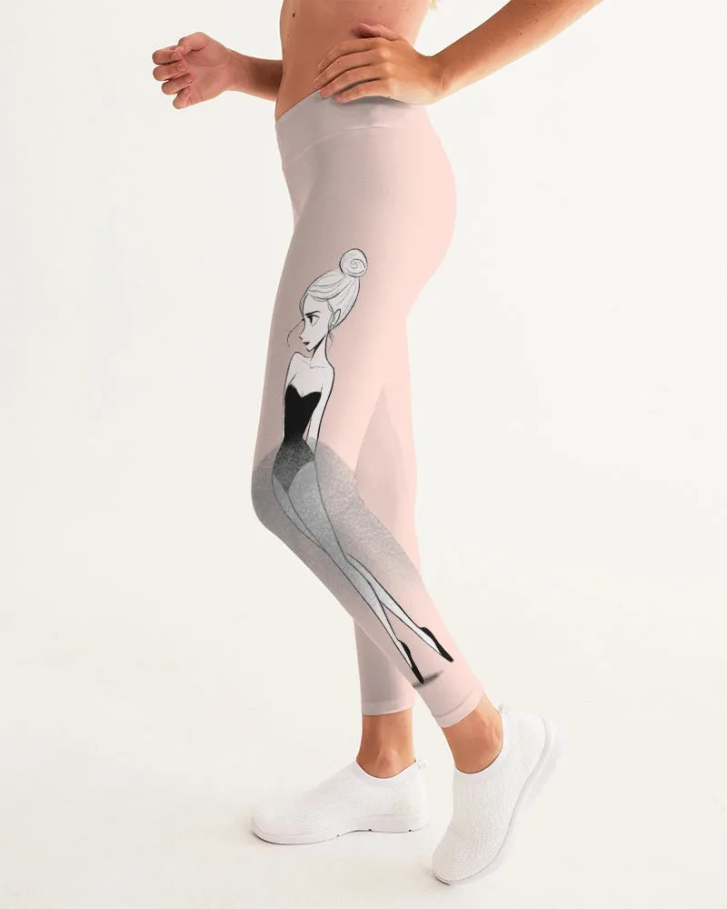 DOLLY DOODLING Ballerina Dolly pink Women's Yoga Pants