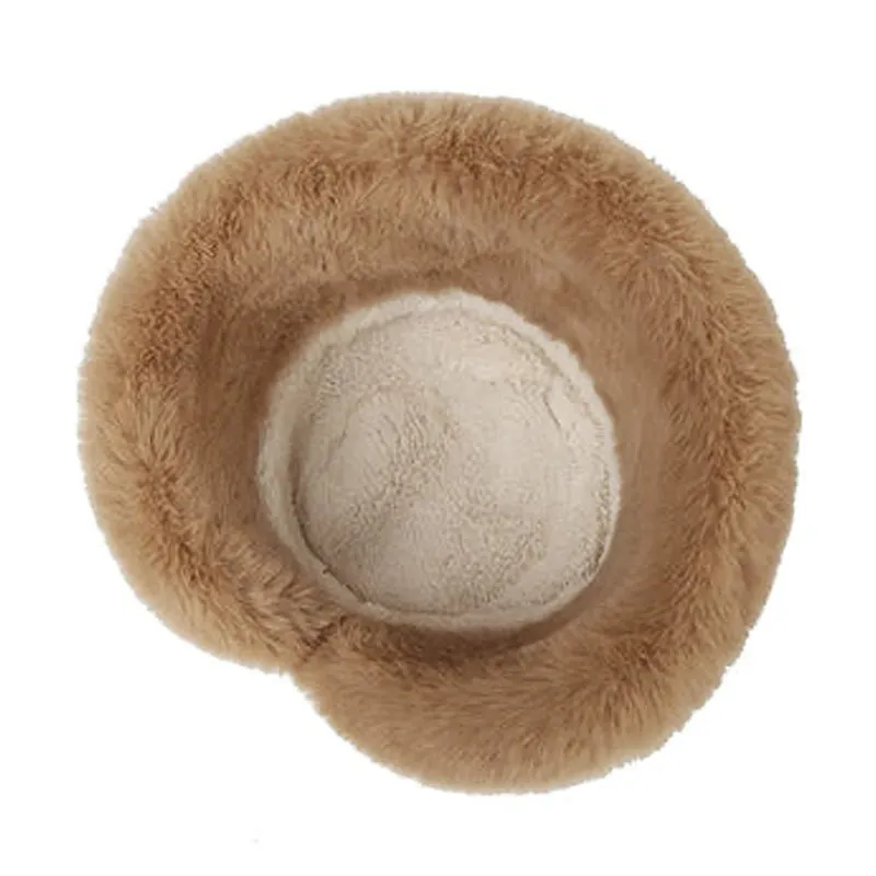 Fluffy Warm Suede Bucket Hat