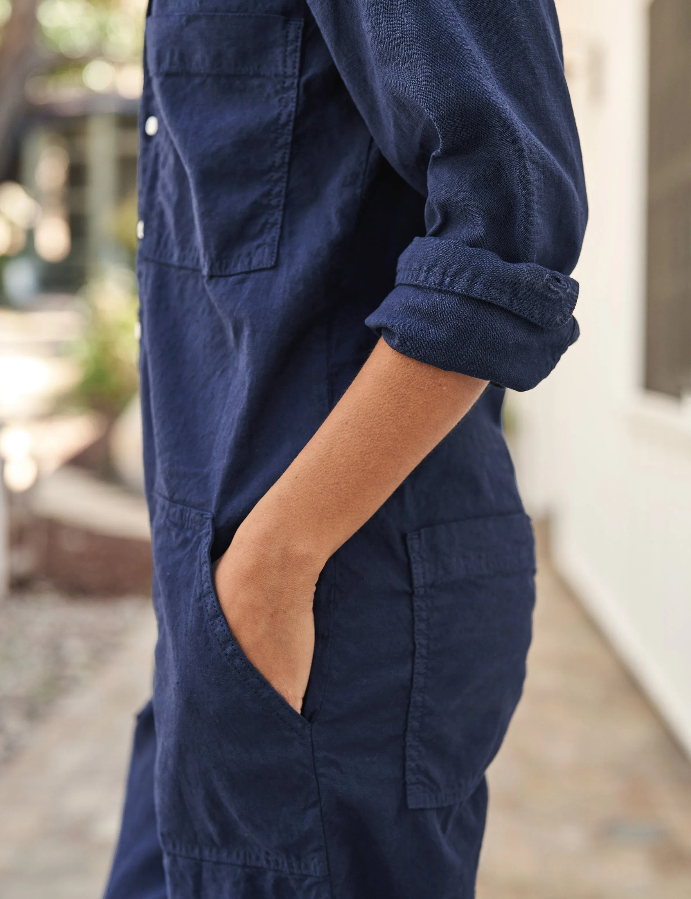 Frank & Eileen - Northern Ireland Playsuit in Navy