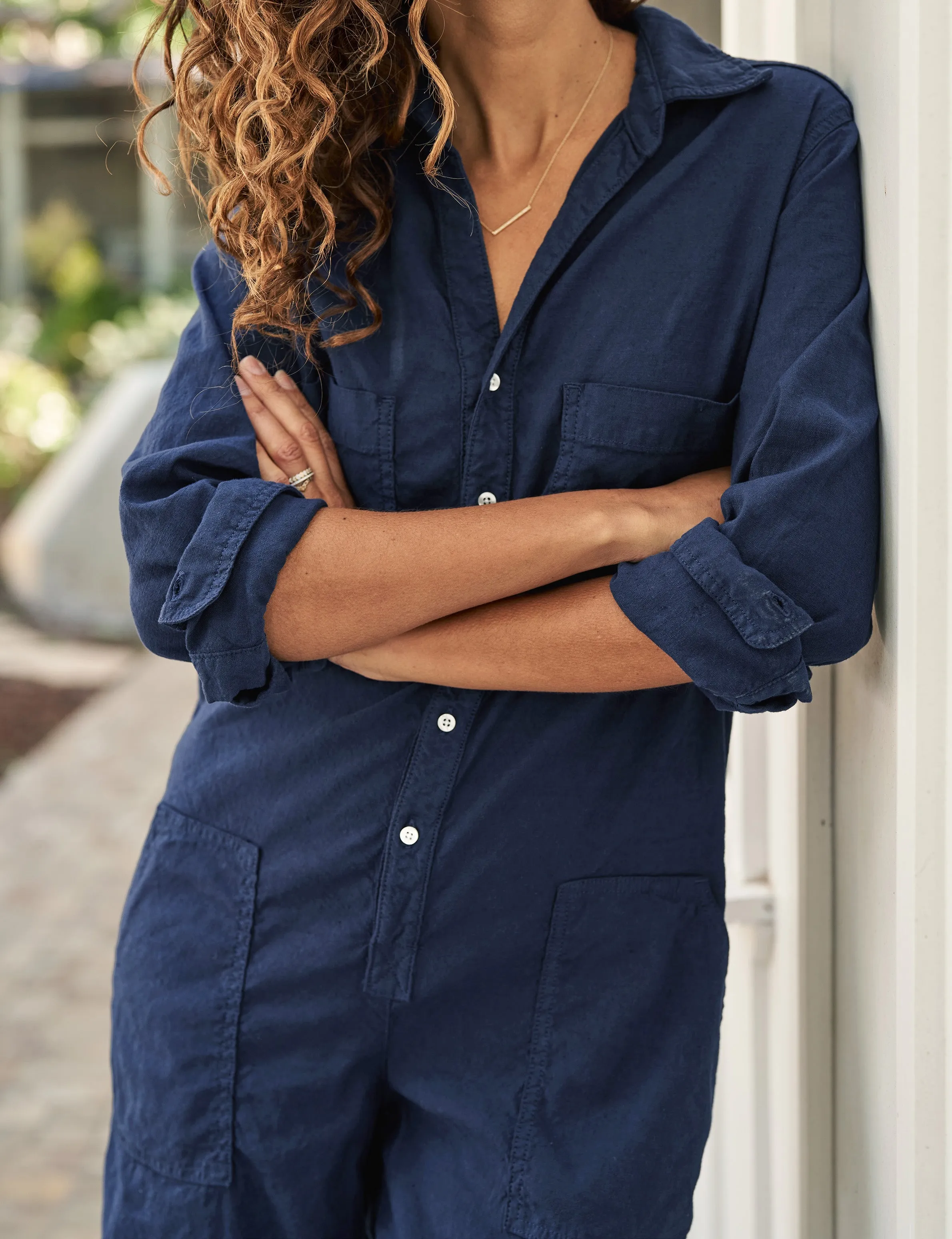 Frank & Eileen - Northern Ireland Playsuit in Navy