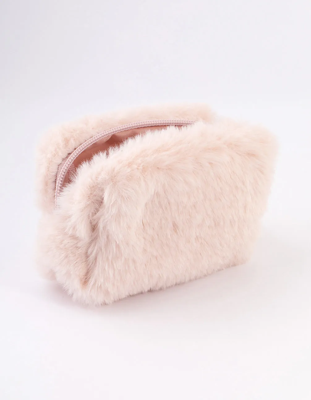 Gold Pink Fluffy Key Ring & Pouch