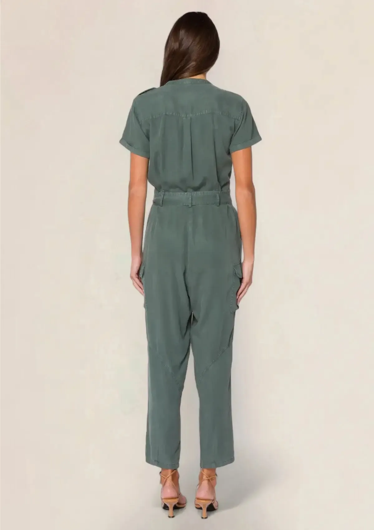 Greyson Utility Jumpsuit - Sage Leaf