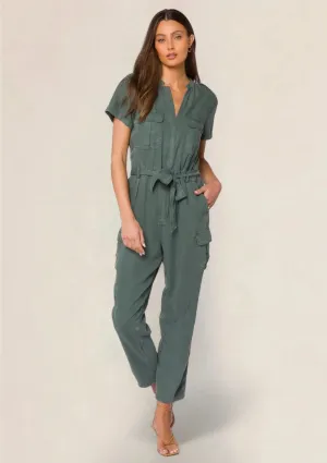 Greyson Utility Jumpsuit - Sage Leaf