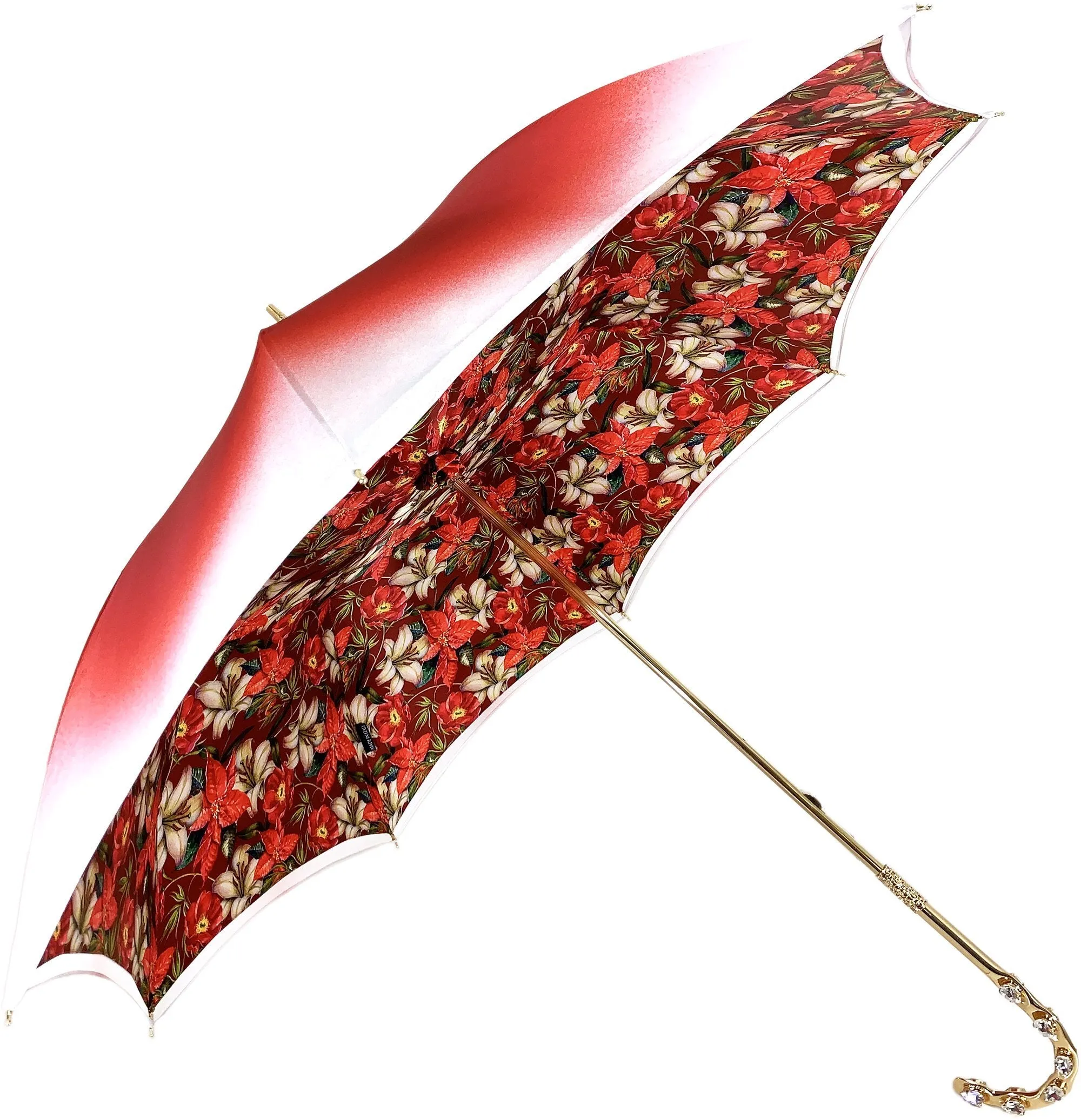 il Marchesato Red Flowered Umbrella