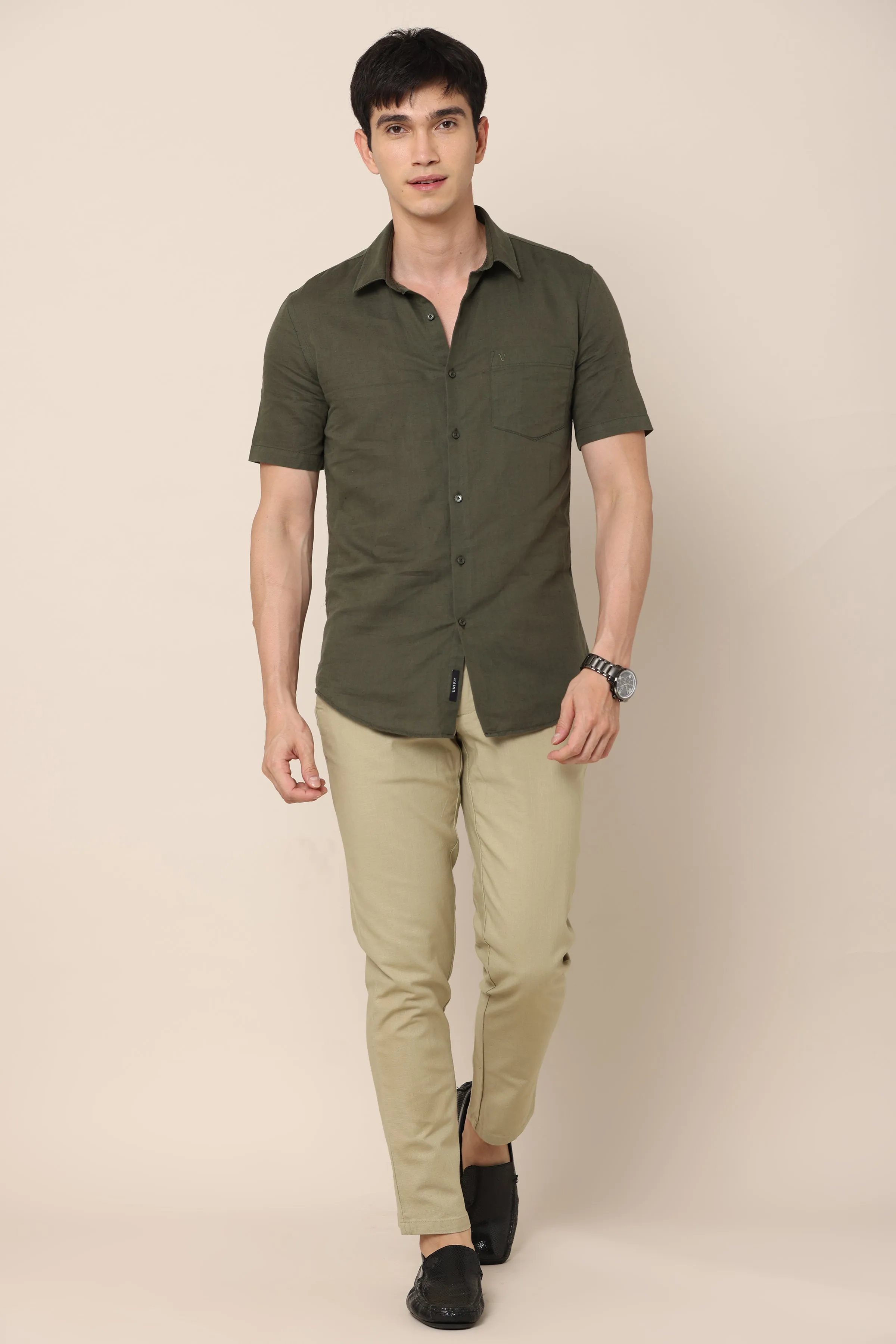 Ivyn Classic Khaki Cotton Pants