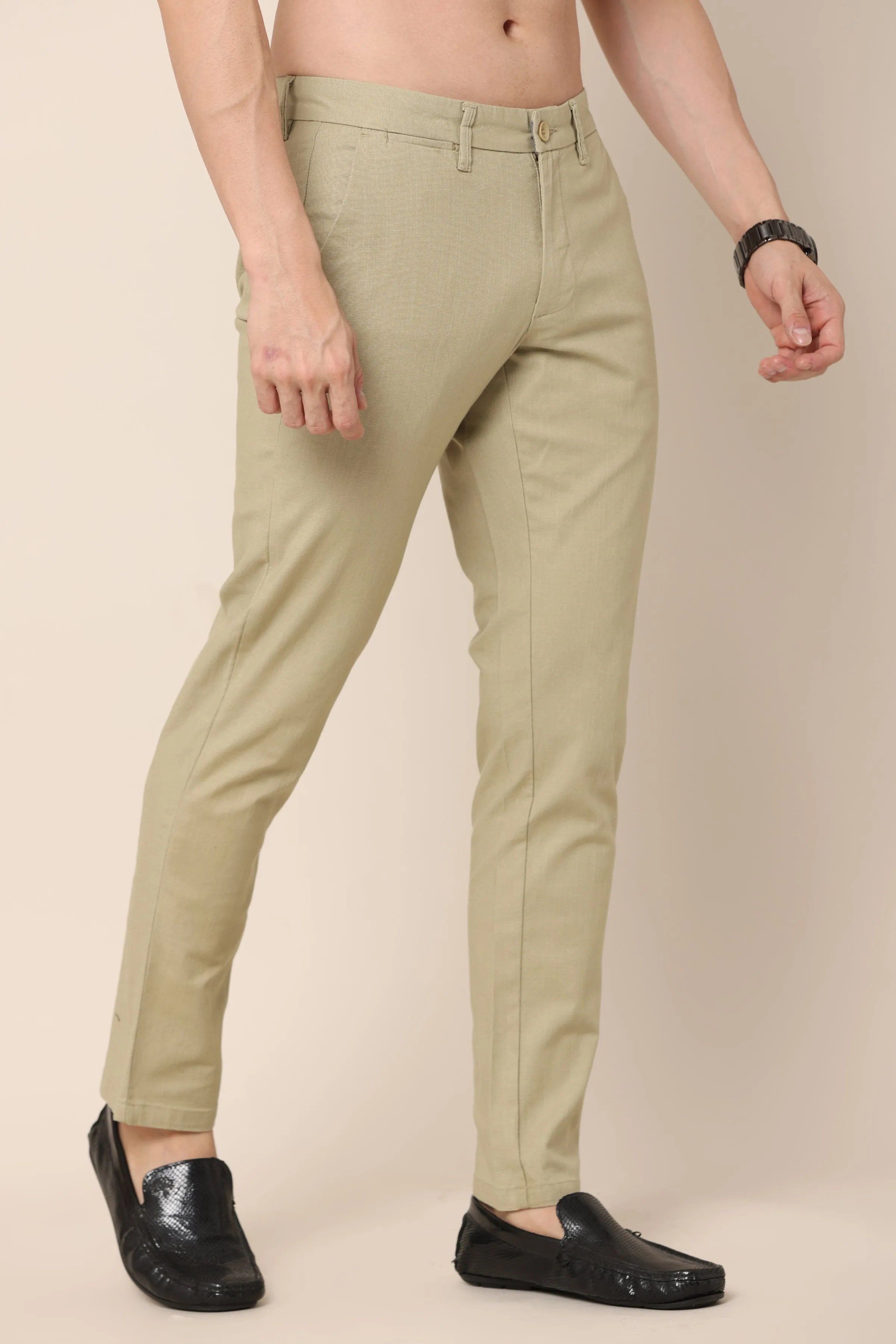 Ivyn Classic Khaki Cotton Pants