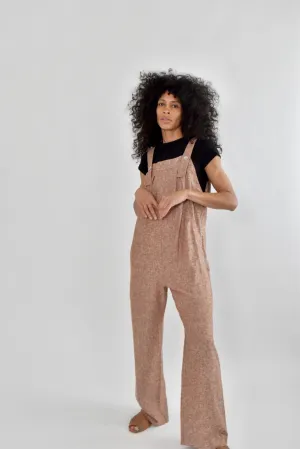 Nell Jumpsuit in Umber Linen