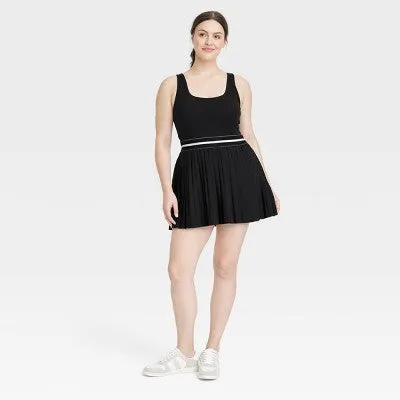 New - All In Motion Women's Tennis Active Athletic Dress with Built in Shorts Pockets