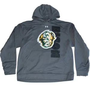 North Dakota State Bison Under Armour Gray Performance Hoodie Sweatshirt (L)