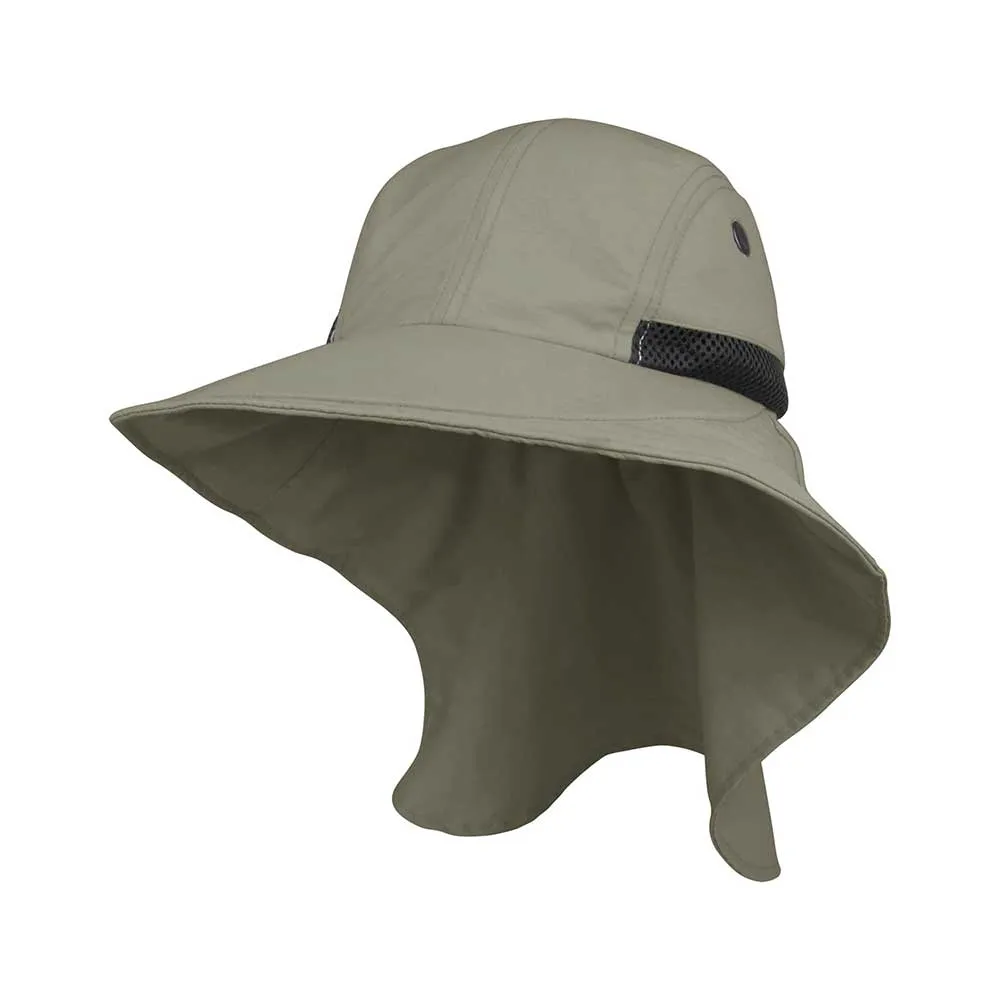 Nylon Wide Brim Flap Cap