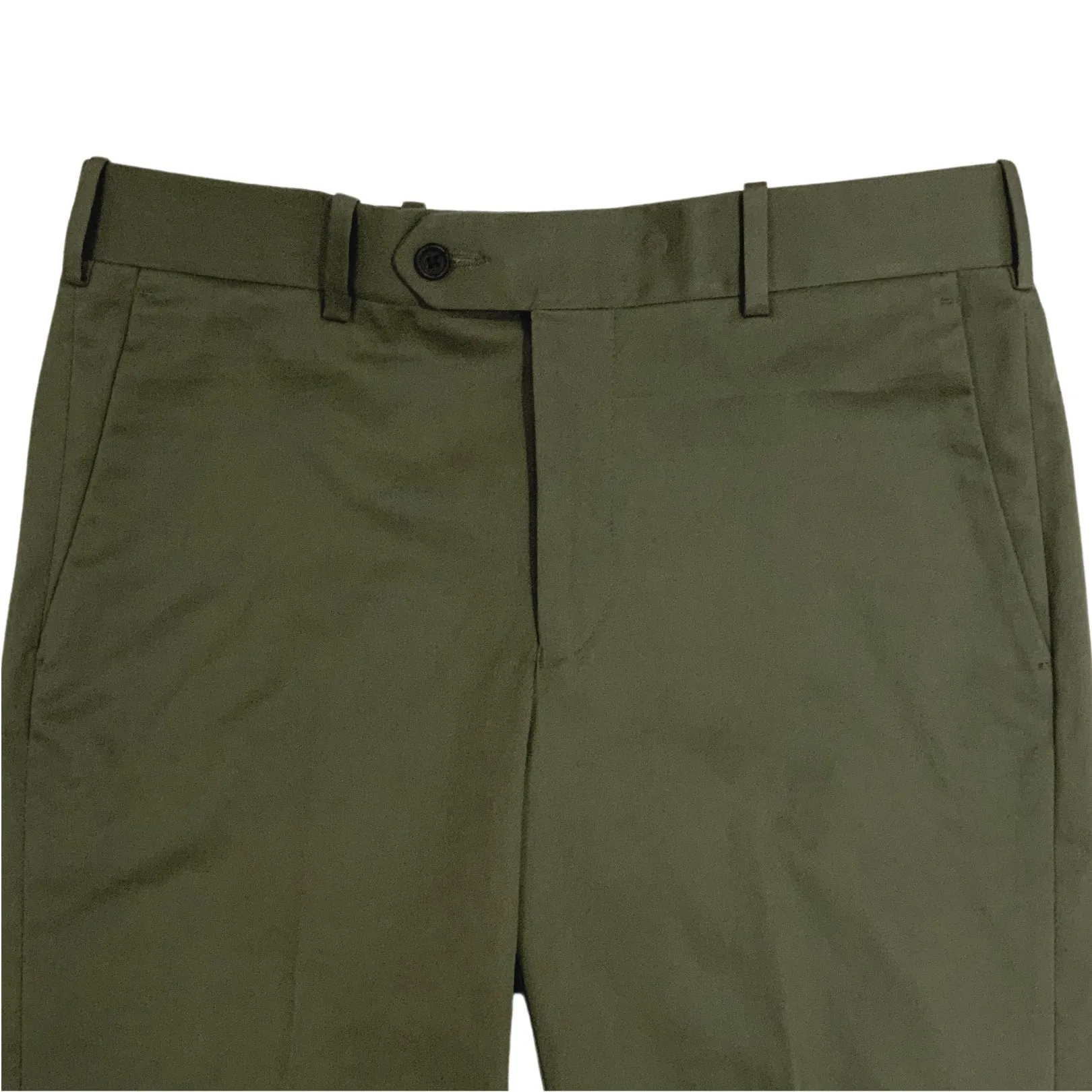 Olive Green Twill Cotton Trouser