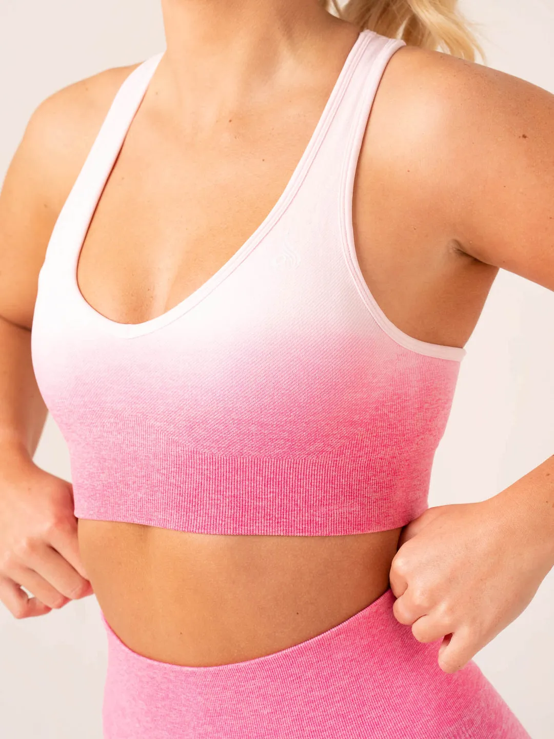 Ombre Seamless Sports Bra Musk | Pink Ombre