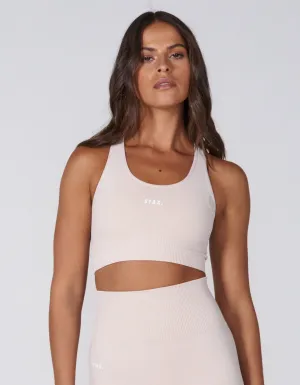 Premium Seamless Favourites Racer Crop - Bone