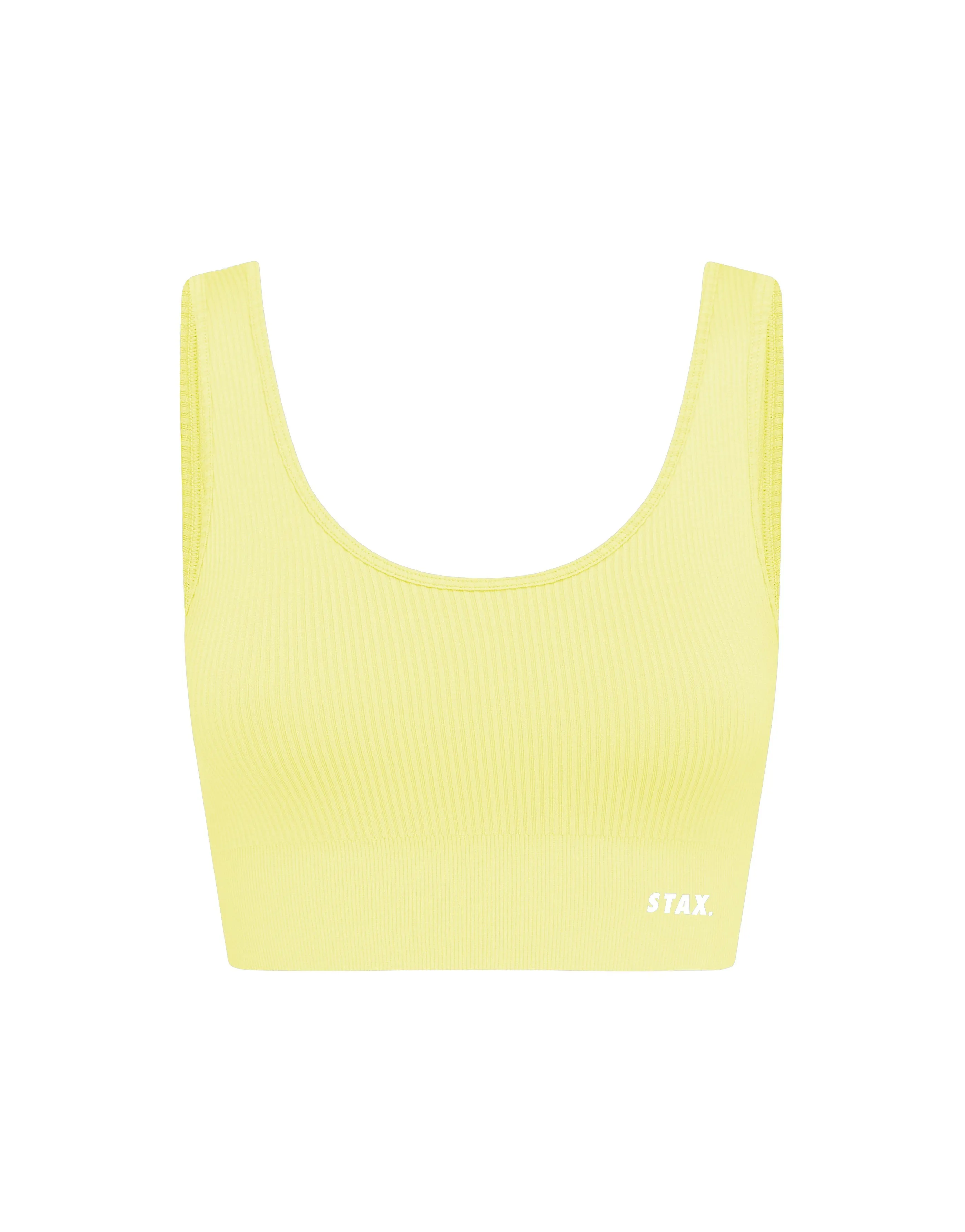 Premium Seamless Low Back Crop Lounge V5.1 - Lemon