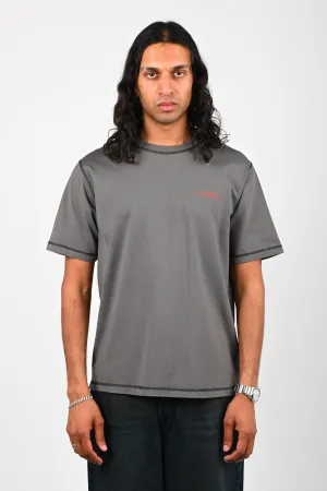 Pseushi Contrast Stitch Tee in Warm Grey