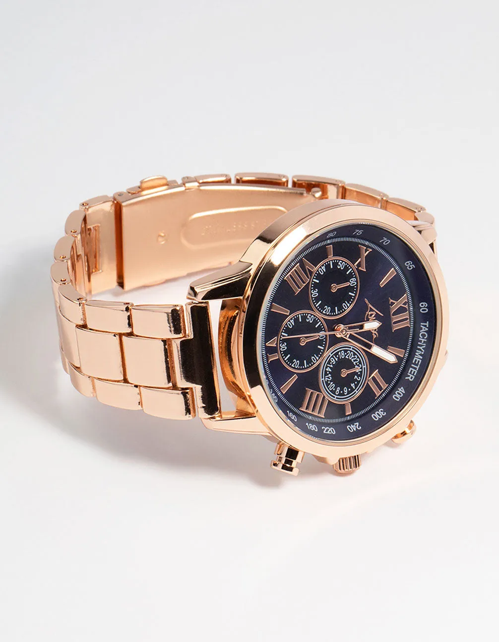 Rose Gold Subdial Sports Watch