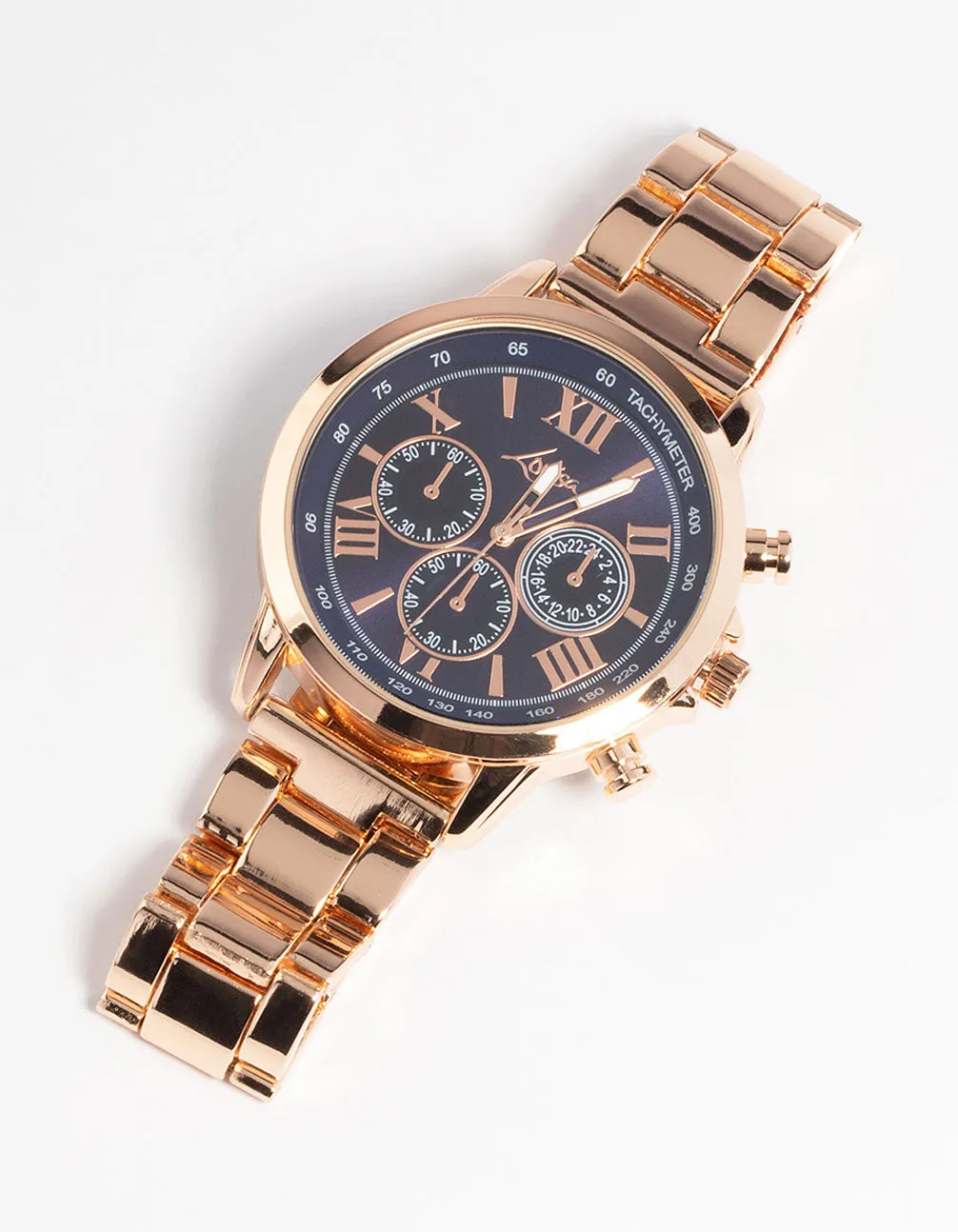 Rose Gold Subdial Sports Watch