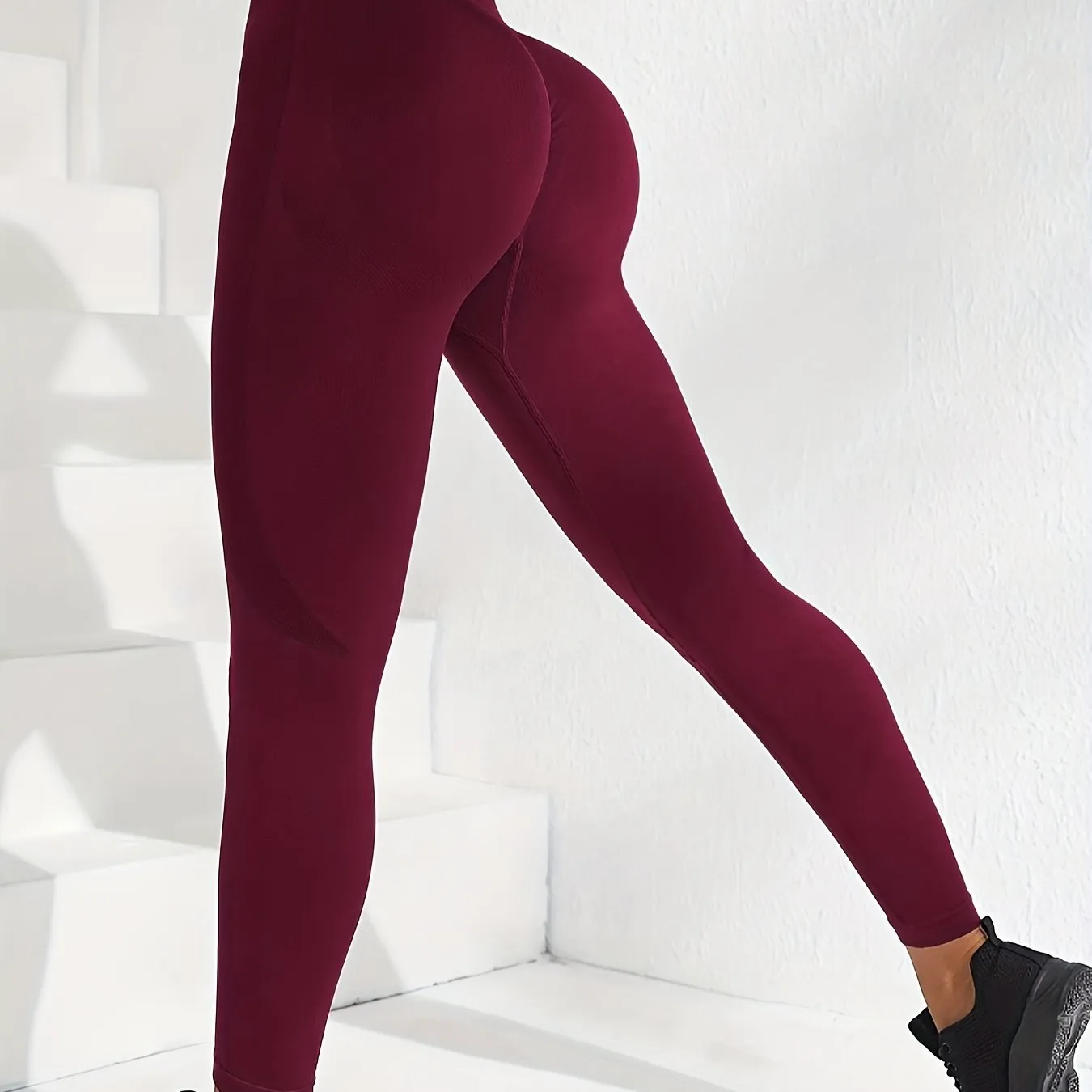 Seamless Yoga Leggings Highwaisted Solid Color Activewear