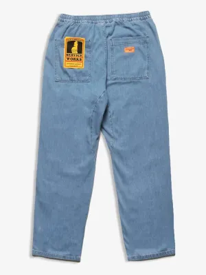 Service Works Washed Light Indigo Denim Chef Pants