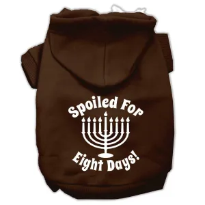 Spoiled for 8 Days Screenprint Dog Pet Hoodies Brown Size XL (16)