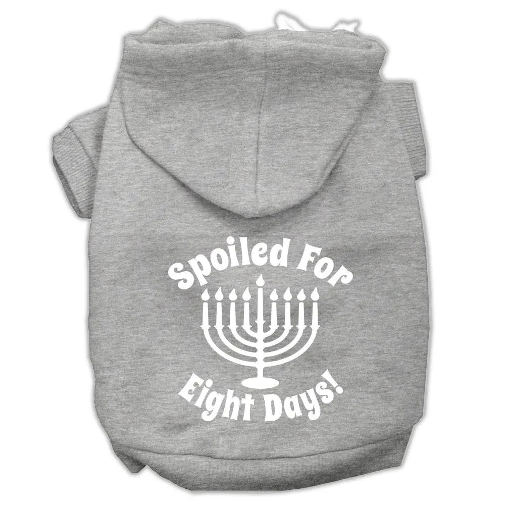 Spoiled For 8 Days Screenprint Dog Pet Hoodies Grey Size Xxxl (20)