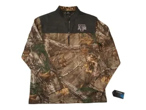 Texas A&M Aggies Colosseum Realtree Xtra 1/4 Zip Performance LS Pullover (L)