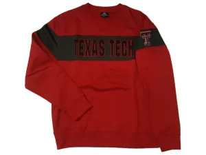 Texas Tech Red Raiders Colosseum Red & Gray Performance LS Crew Sweatshirt (L)