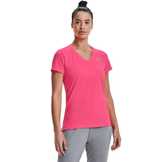 Under Armour Women's Tech T Shirt - Neon Pink