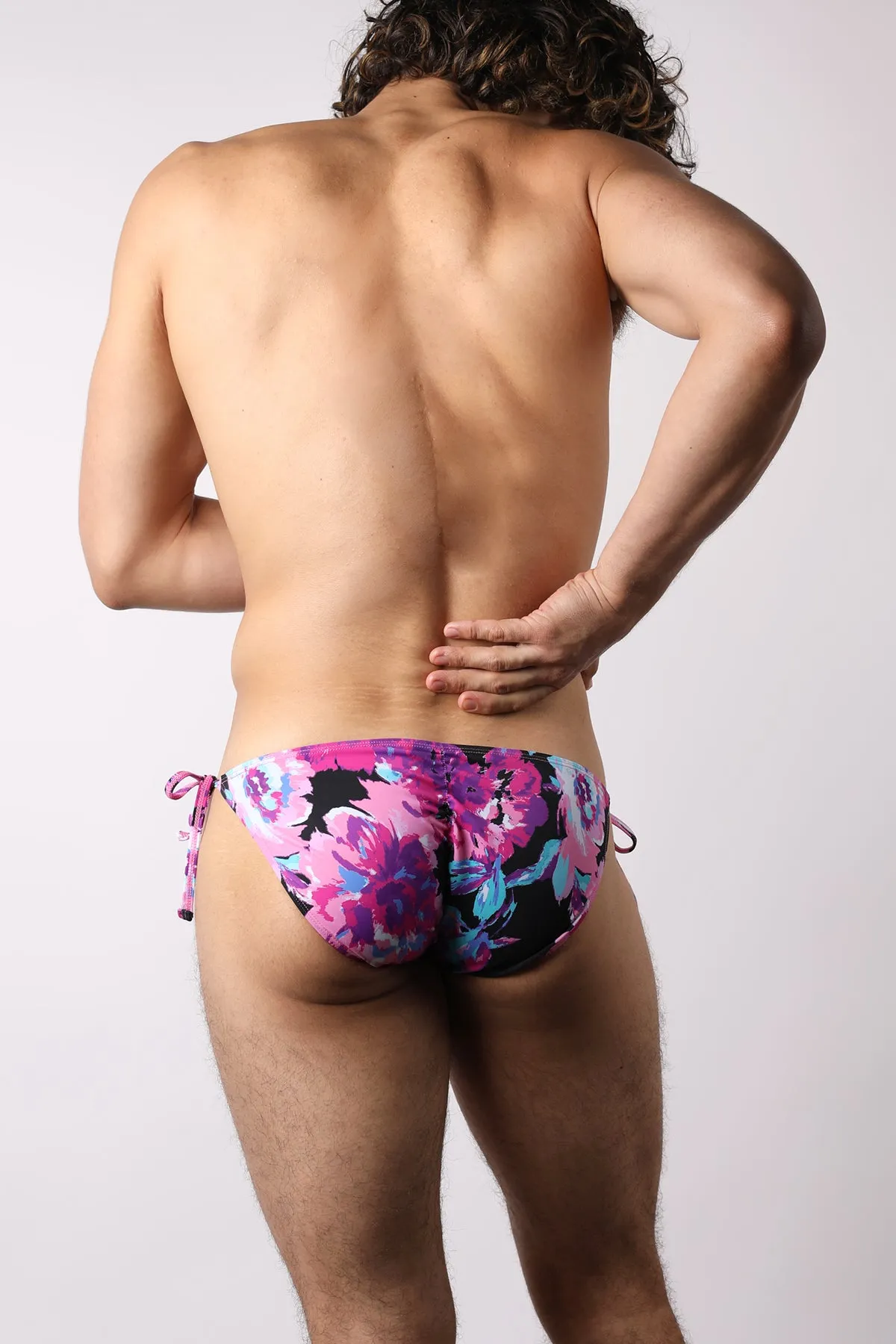 Vaux Blossom Side Tie Swim Brief