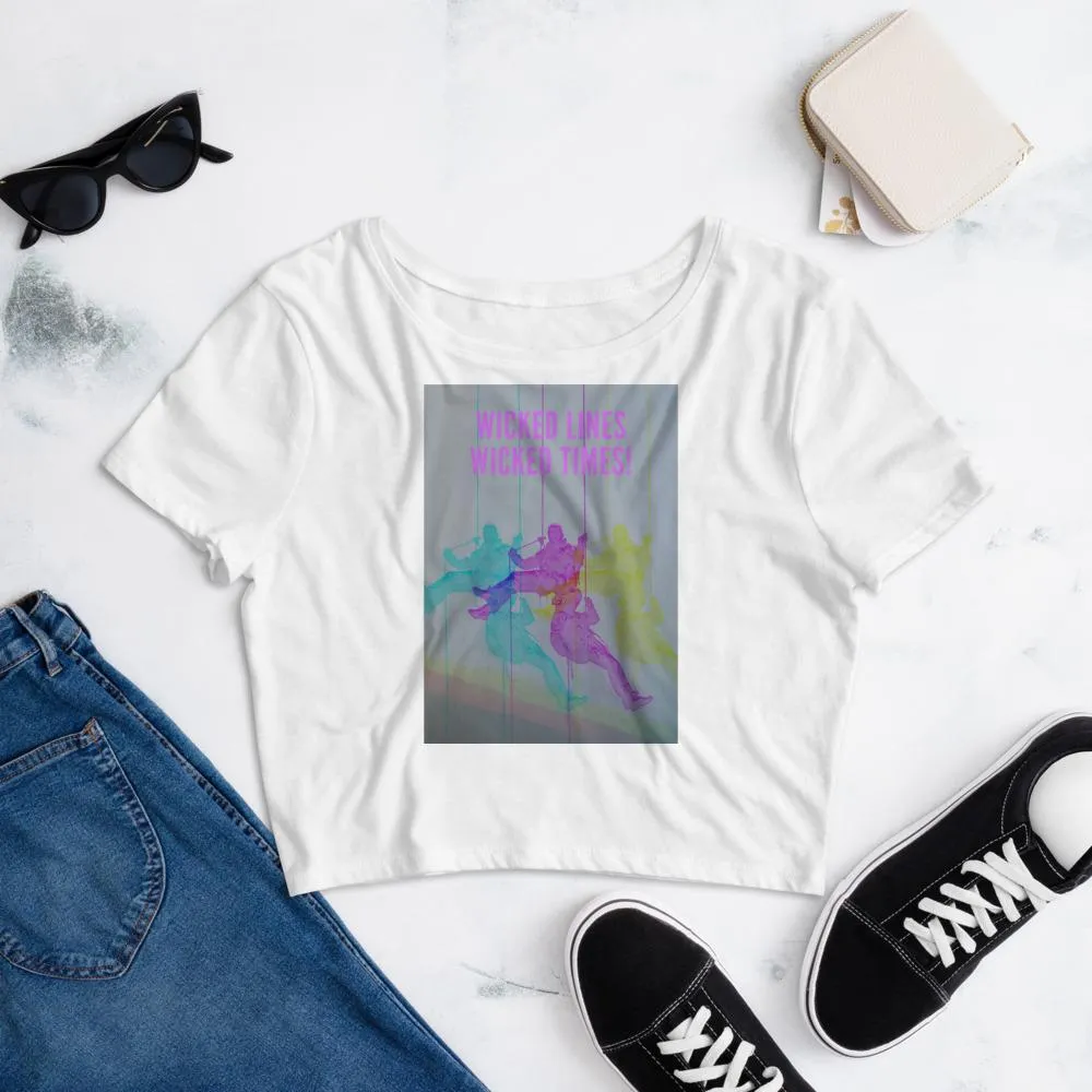 Wicked Lines Rock Climbing Crop Tee