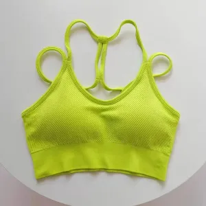 Women Sports Bra Shockproof Fitness Tops Sportswear Gym Crop Top Brassiere Push Up Sport Bras Gym Workout Top Seamless Yoga Bra